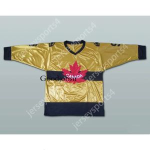 GDSIR Custom Yellow Canada 9 Winnipeg Falcons Hockey New Top ED S-M-L-XL-XXL-3XL-4XL-5XL-6XL