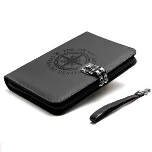 Planners New creative A5 password lock senior PU leather business padfolio travel notebook planner with binder zipper lift handle