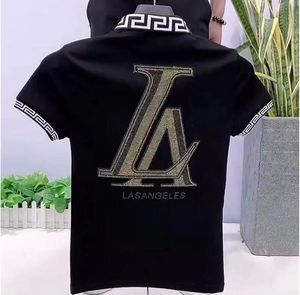 T-shirt de pólo de verão de moda masculina Men, algodão casual, homens respiráveis, camisetas coreanas de manga curta D819