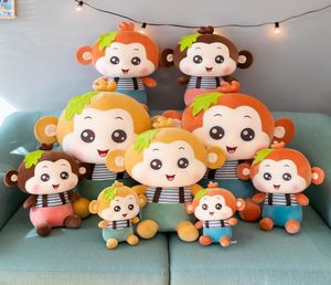 Söt Suspender Monkey Plush Toy Stor rand Monkeys Doll Grab Machine Dolls Girl Birthday Gift5835089