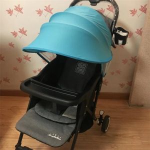 Baby barnvagn Sun Visor Carriage Sun Shade Canopy Cover för PRAM Barnvagnstillbehör Bilstol Beby Buggy Pushchair Cap Sun Hood