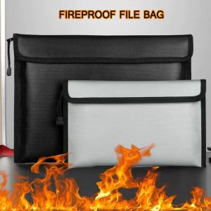 Bag Office Fireproof -Dateibeutel für Dokumente Aufbewahrung A4 A5 Datei Organizer Reißverschluss Beutel wasserdichte feuchtigkeitsdokumentierte Dokumenttasche