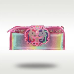 Torby Pencil Case Unicorn 3 Podłogi Kawaii Koreańskie papierowe Penuis Etuis A Crayons 2022 Big School Pen Torby Estojo Estuche Escolar