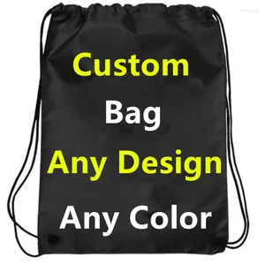 Сумки для хранения Custom Bag Backsting Backpack 35x45см спортивная команда Polyester Digital Printing Любая логотип настройка