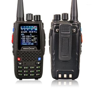 KT8R Quad Band Walkie Talkie UHF VHF 136147MHz 400470MHz 220270MH 350390MHz Handheld 5W UV Display de cores de rádio bidirecional15273223