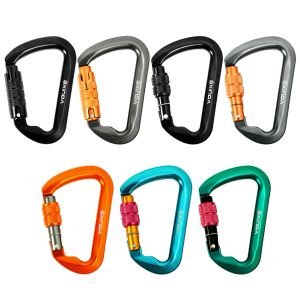 Accessories 30kN Climbing Carabiner Heavy Duty DShaped Carabiners Mountain Caribiniers for Climbing Mountaineering Rappelling Camping