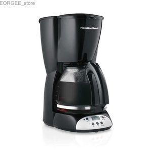 Кофе -производители Hamilton Beach Programmable Coffee Maker 12 стаканов Black Model 49465R Y240403