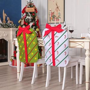 Stol täcker jul stretch cover bankett fest säte slipcover hem glad presentförpackning mönster xmas dekoration 47x59 cm