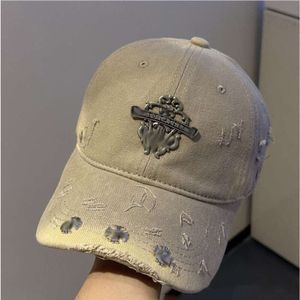 Männermarke Marke Luxus Chr Designer Damen Hut Casquette gebogene Brim Hats Sports Sticked Sanskrit Heart Cross Kopfbedecker Jungen Mädchen Sunshade Baseball Cap 8gd3