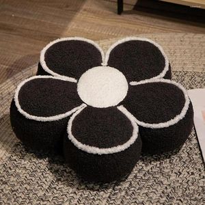 Pillow Decorative Flower Seat Winter Warm Plush Soft Comfortable Sofa Back Waist Protective Stuffed For Room