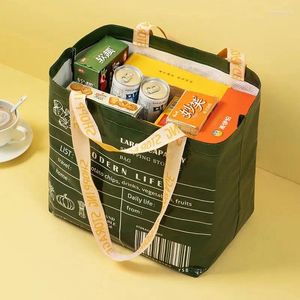 Shopping Bags Large-capacity Waterproof Supermarket Grocery Portable One-shoulder PP Woven Bag For Retail Stores