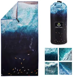 Tillbehör Mikrofiber strandhandduk snabb torr superabsorberande lätt handduk för simmare Sandfri handdukstrandhanddukar för pool