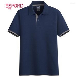 Men's Polos T-shirt In Contrast Color Short Sleeve Lead Business Summer Polo Shirt