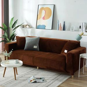 Campa de cadeira de veludo tecido de sofá de capa de capa de cor de cor sólida sofá-misse de lancho