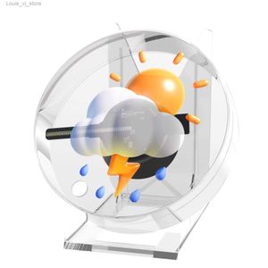 Iluminação de novidade LED Display Mini 3D Publicidade holográfica de desktop Light Desktop Screen Fan Holograma Picture Video Remote YQ240403