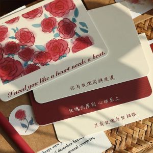Kuvert 5st/parti gratulationskort kuvert rose western stil 17x11.5 cm brevhuvud romantiskt kärleksbrev födelsedagskort bröllop inbjudningar