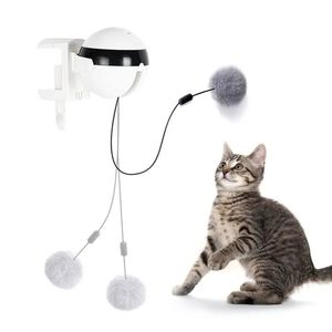 Funny Electric Cat Toy Lifting Ball Cats Teaser Toy Electric Flutter Rotating Cat Toys Electronic Motion Pet Toys Interactive 240403