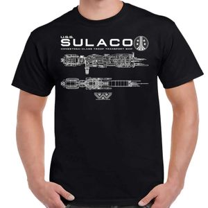 メンズTシャツエイリアンUSSスラコアーミートランスポートシップパターンTシャツ100％コットンOネック夏の短袖カジュアルメンズTシャツサイズS-3XL J240402