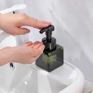 Garrafas de armazenamento Garrafa vazia Espuma de banho Press-on Hand Sanitizer Dispenser Transparente Portátil Bubbler Square Pump Head