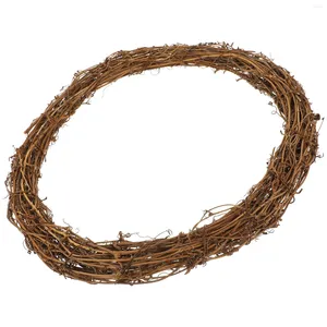 Decorative Flowers 30 CM Vine Garland Rattan Ring Dried Rings Rural Christmas Bamboo Xmas Clothes Hangers