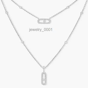 قلادات قلادة S925 Sterling Silver Womens مع الماس الأقرب من المجوهرات الفرنسية العالية الأصلية 230307 5V7S