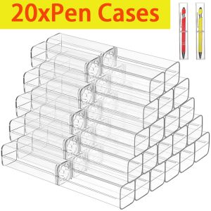 Fälle 20pcs Bleistift Fall Clear Geschenkboxen Kugelstifte Geschenkbox Plastik