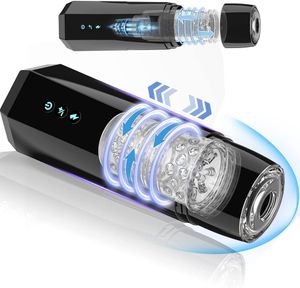 Masturbador masculino automático, copo de masturbadores masculinos com 7 modos de empurração de -3 vibratórios, stroker de máquina de Onismo com partículas de grandes dimensões em 3D, brinquedos sexuais para homens mãos