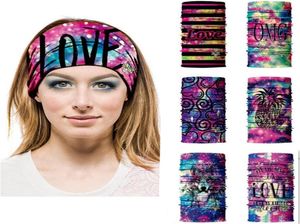 Romântico rosa amor coração bandanas feminino moda bandeira de cabeça de face lenço máscaras de pesca mágica lenços de pescoço pescoço pescoço quente3309166