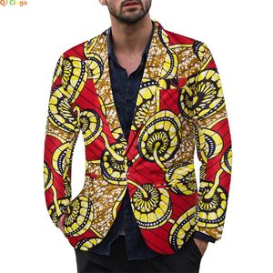 Spring/Autumn Long-sleeved Printed Suit Jacket Mens Fashion Casual Thin Coat Multi-color Selection of Men Blazers M-2XL 3XL 240318