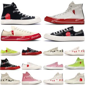 Turnschuhe Chuck 70 Herren Schuhe Garcons spielen schwarze weiße Trainer Multi -Herz -Egret Red Mid Sohle Frauen