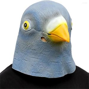 Party Supplies Pigeon Mask Novely Farm Cosplay Headgear Halloween Fancy Dress Animal Latex Full Head Lifelike Masks