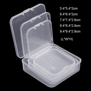 Mini Square Plastic Transparent Storage Boxes Jewelry Beads Container Box Small Items Case Rectangular Sundries Organizer