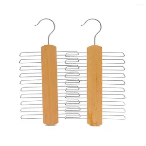 Hangers Wood Tie Multifunctional Anti-Slip Clothes Hanger For Ties Belts Scarf Accessories