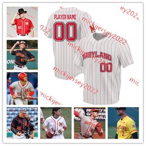 Jason Savacool Nick Dean Maryland Baseball Jersey Kyle McCoy Custom Stitched 21 Kenny Lippman 26 Nate Haberthier 28 David Falco Maryland Terrapins Jerseys