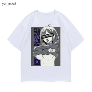 Yaz anime gömlek tees erkekler için bayan gömlekler tişörtler tasarımcı tişörtler pamuk üstleri adam Sabit gömlek lüksler giyim sokak ince fit şort kolu jojo 1834