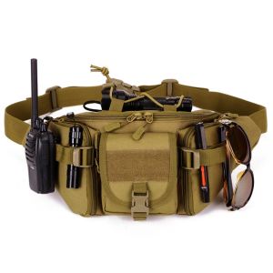 Bags Waterproof Nylon Men Fanny Pack Tactical Military Army Waist Bag Hiking Outdoor Camping Shoulder Bum Belt Bum Sport Chest Bags