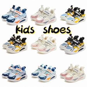 Sapatos infantis tênis de tênis casuais meninos meninos da moda Trendy Black Blue Pink Sapatos brancos tamanhos 27-38 63bd#