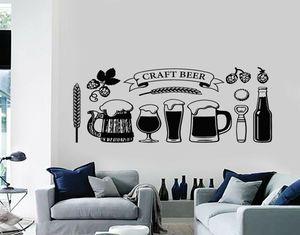 Craft Beer Vinyl Wall Decal Decor Kitchern Glass Alkohol Drinking Pub Wall Stickers For Man Cave Dining Room Decoration9650007