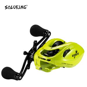 Bobine solaking ct150 bobina da pesca baiShiting bobine bfs 6.4/8.1: 1 sistema freno magnetico 6+1bb di fusione bobina baitcaster per pesce gatto di bassi