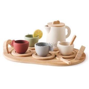 Kitchens Play Food Children Tea Set Montessori Toys BPA Free Silicone Afternoon Tea Teathings Toys Kids Cosplay Play House Educational Toy Gifts 2443