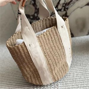 Tkane słomkowe torby designerka plażowa torebka torebki swobodne torebki o dużej pojemności rattan kobiety panier