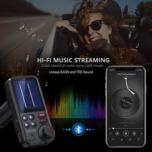 1PC BT93 CAR BLUETOOTH互換FMトランスミッターMP3音楽プレーヤー大マイクUSB音楽プレイQC3.0高速充電器アクセサリー