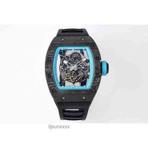 럭셔리 남성 기계공 시계 Richa M Wristwatch Mens 비즈니스 패션 와인 배럴 완전 자동 기계 시계 투명 중공 3xbt