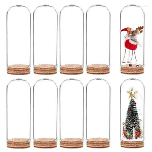 Depolama Şişeleri 20 Pack Cam Dome Kavanozlar Dekorasyon Cloche Bell Kavanozu Düğün Partisi Favorileri Sanat Hediyesi Noel Cadılar Bayramı Evi