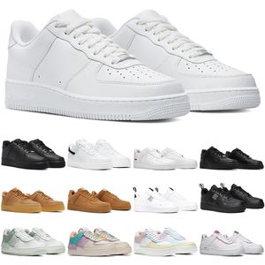 Tasarımcı Hava Kuvvetleri 1 hava kuvvetleri 1 sf af1 Düşük 07 Erkek Kadın Rahat Ayakkabılar Klasik Üçlü Beyaz Siyah Erkek Doğa Sporları Sneakers Platform Boyutu 36-45