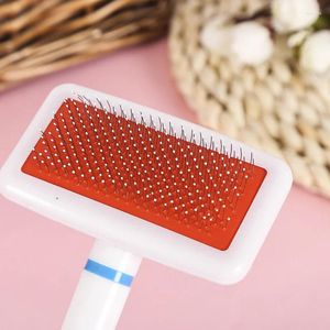 Dog Apparel 14x8cm Cat Hair Brush Short And Long Pet Removal Massage Comb Plastic Handle Cleaning Accessories