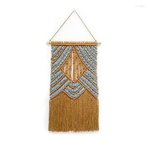 Tapissries 1 PCS Creative Hand-Woven Tapestry Scandinavian Home Decoration Bb Room Wall Hanging Bakgrundsmätare Box Cover