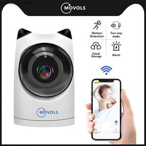Другие камеры видеонаблюдения Movols Беспроводной видеоролика Wi -Fi камера 1080p Smart Home IP Web 360 PTZ Indoor Baby Monitor Cameras Y240403