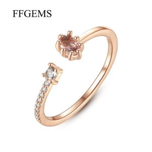 Pierścienie ffgems dispore zultanite kamień szlachetny dla kobiet solidny 925 srebrny pierścionek kolorowy na wesele biżuterię zaręczynową