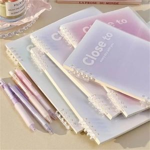 A5/B5 Lose-Blatt Notizbuch Notizblock Pads Blush Serie Bindemittel Gefüttertes Buchgradient Abnehmbar